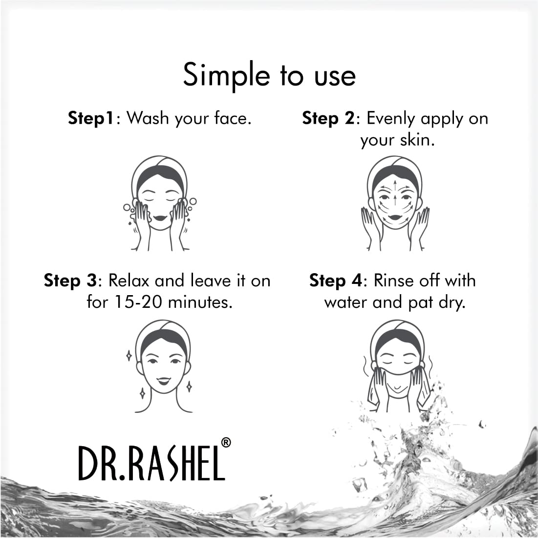 Dr.Rashel WHITE SKIN FACE PACK For Skin Whitening, Skin Lightening, Dark Spot, Reduce Pigmentation (380 ml)