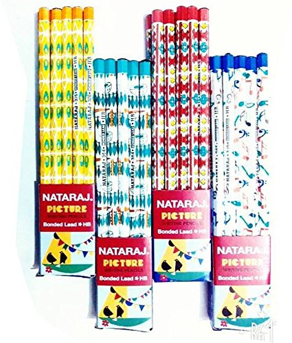 Nataraj Wooden Picture Pencils (Pack Of 50 Pencils 5 Sharpener Free)