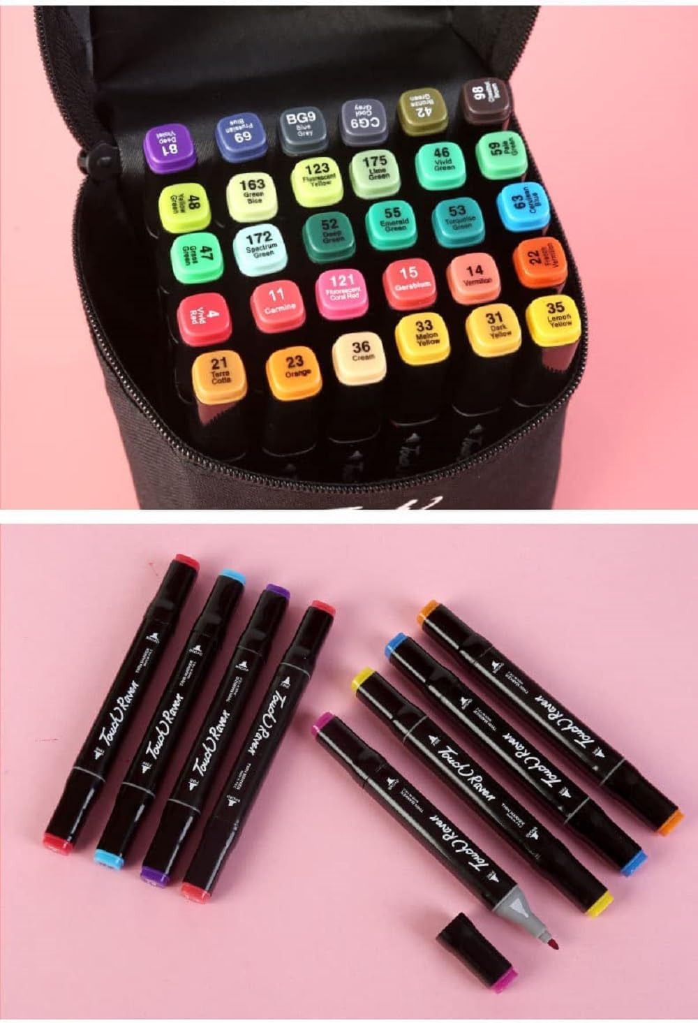 Risum Fine Marker Pen, Water Pen, Outline Marker Pens, Sketch Set, Drawing Materials, Acrylic Pen, Color Full Pen, Markers 48 Set, Paint Pens, Touch Cool Markers, Magic Pencil For Kids Black (24)