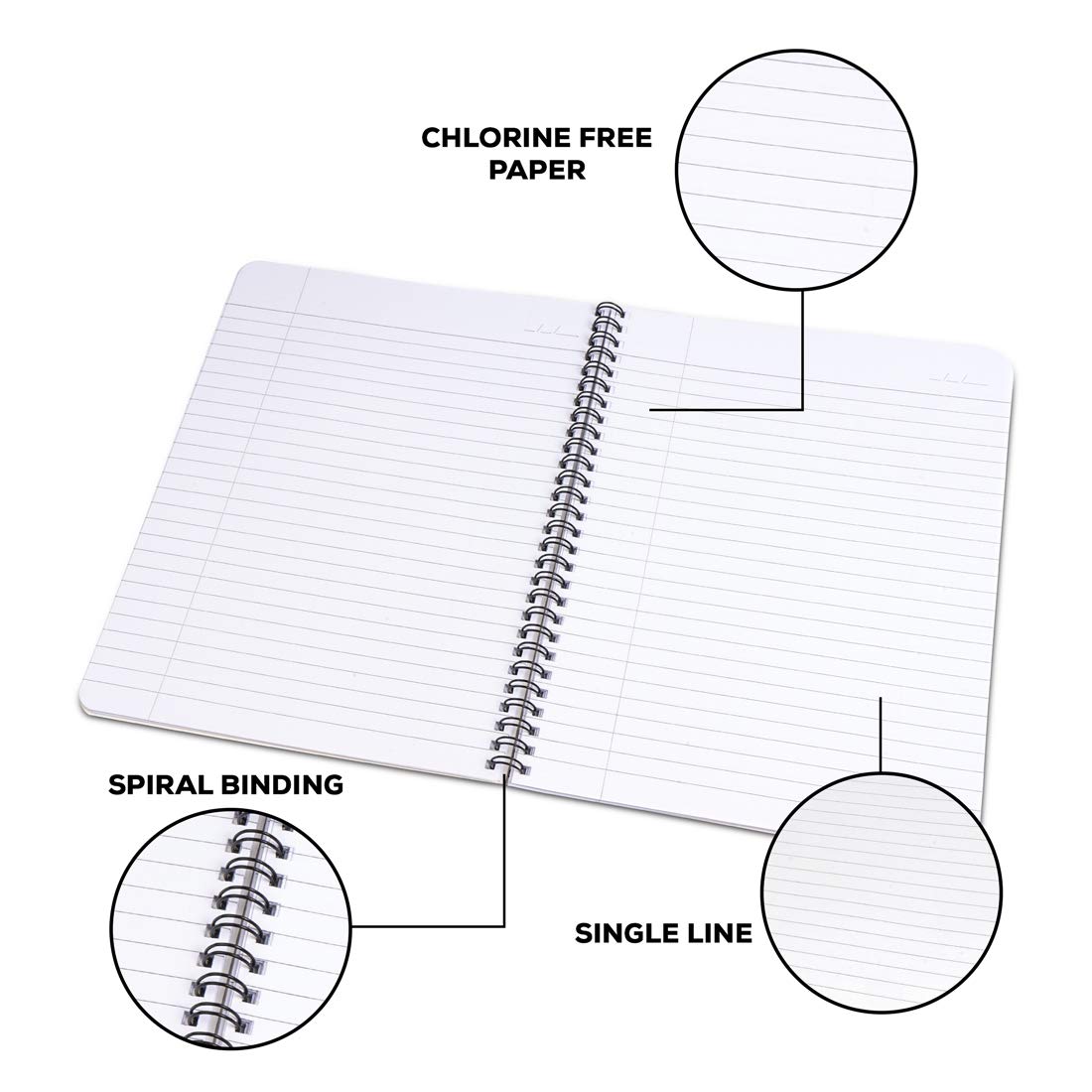 Classmate Pulse Spiral Notebook - Single line, 300 Pages, Wiro, 240mm x 180 mm