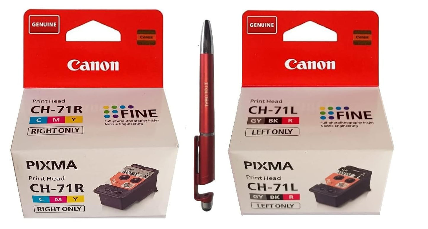 Canon Printer Head CH 71L & CH 71R for Canon G570/G670 Ink Tank Printers with Retail Market 3in1 Multi-Function Mobile Phone Stand, Stylus, Ballpoint Pen (Very Colors) CH 71