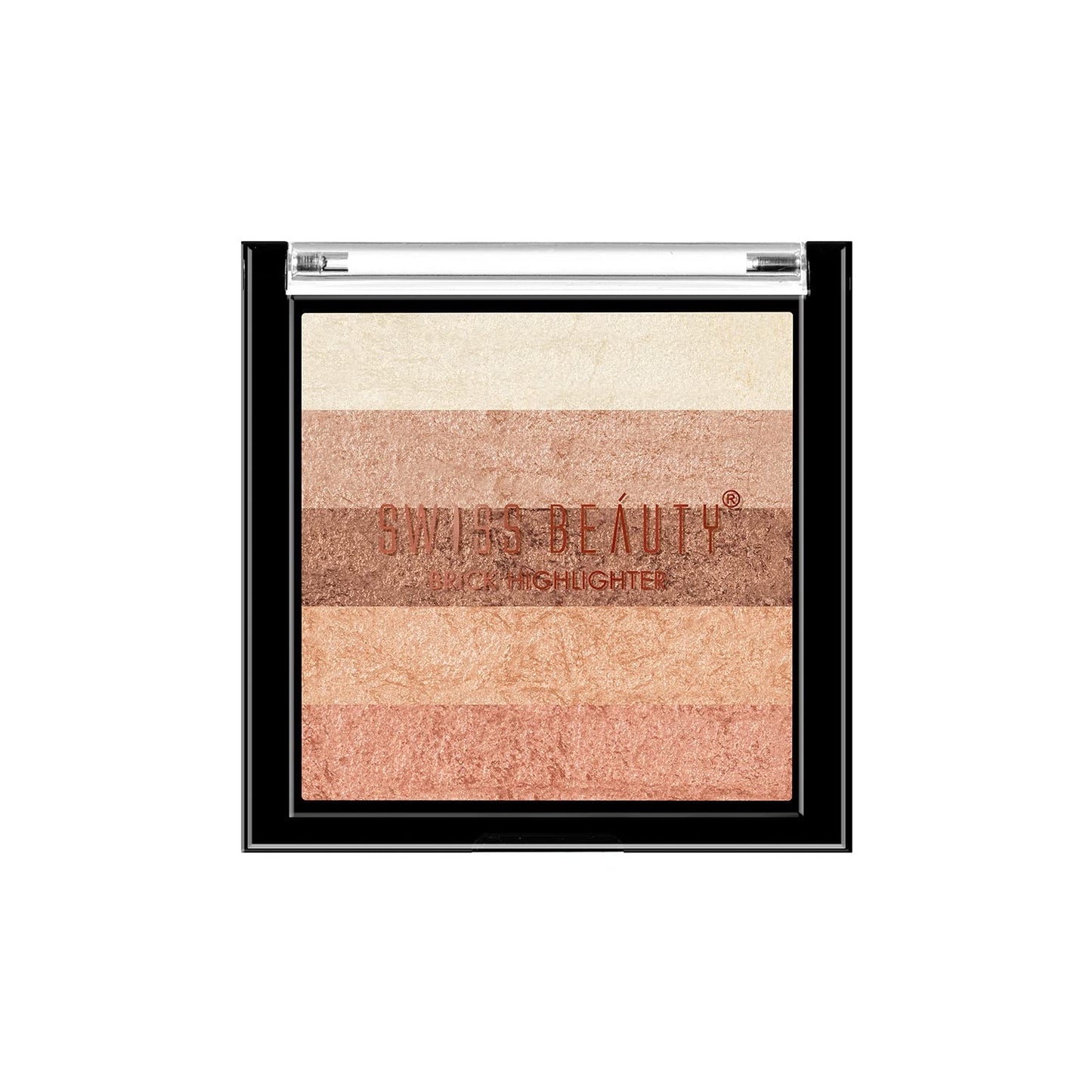 Swiss Beauty Brick Highlighter | Highly-Pigmented Powder Highlighter + Bronzer With Easy-To-Blend Formula | Shade- 4, 7G |