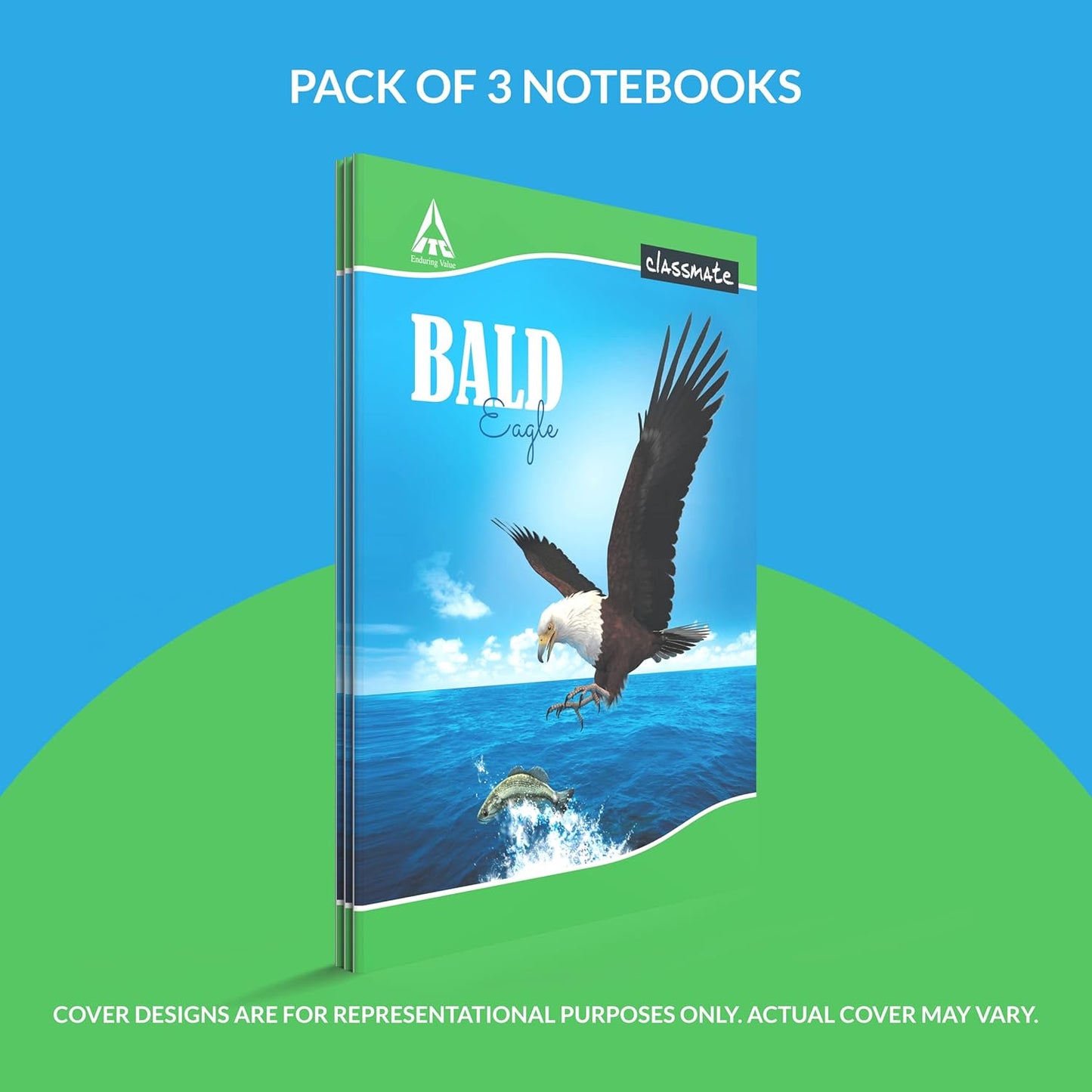 Classmate Long Book - Single Line, 172 Pages, 297 mm x 210 mm - Pack Of 3
