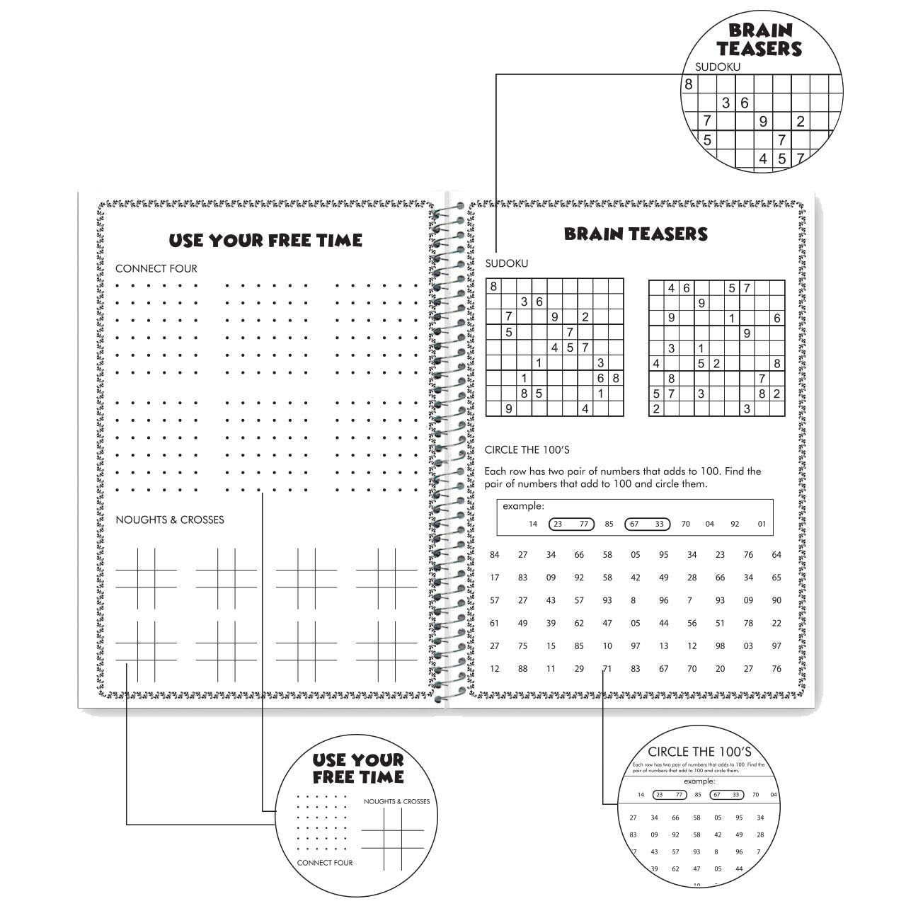 Luxor 6 Subject Spiral Premium Exercise Notebook, Single Ruled - (18cm x 24cm), 300 Pages