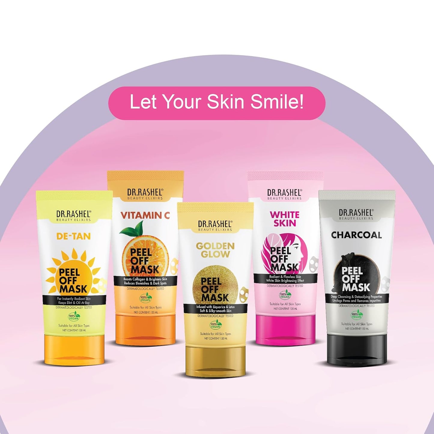 DR.RASHEL White Skin Peel Off Mask For Men & Women (120ml) | Fights Pollution & Dirt | Removes Impurities & Acne | Deeply Detoxifies Skin | Pack of 1