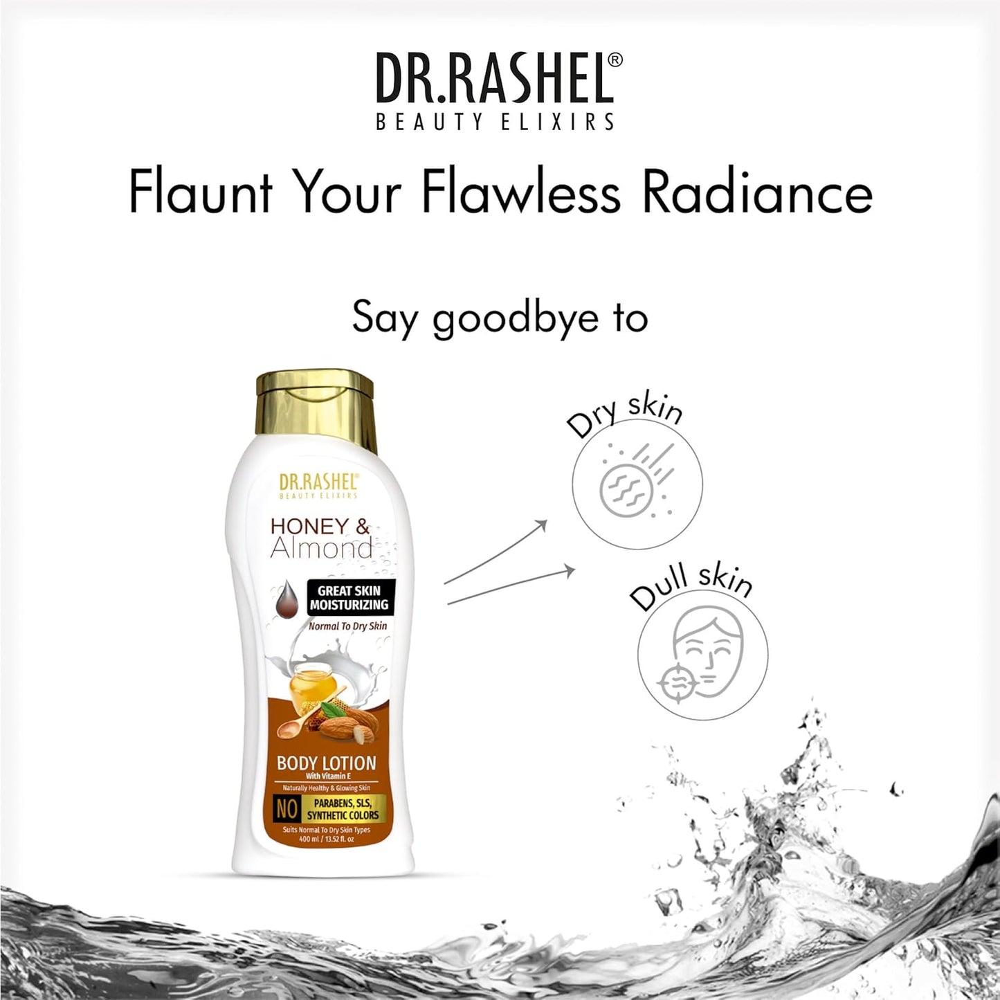 DR.RASHEL Honey & Almond Body Lotion For Men & Women (400 ML)