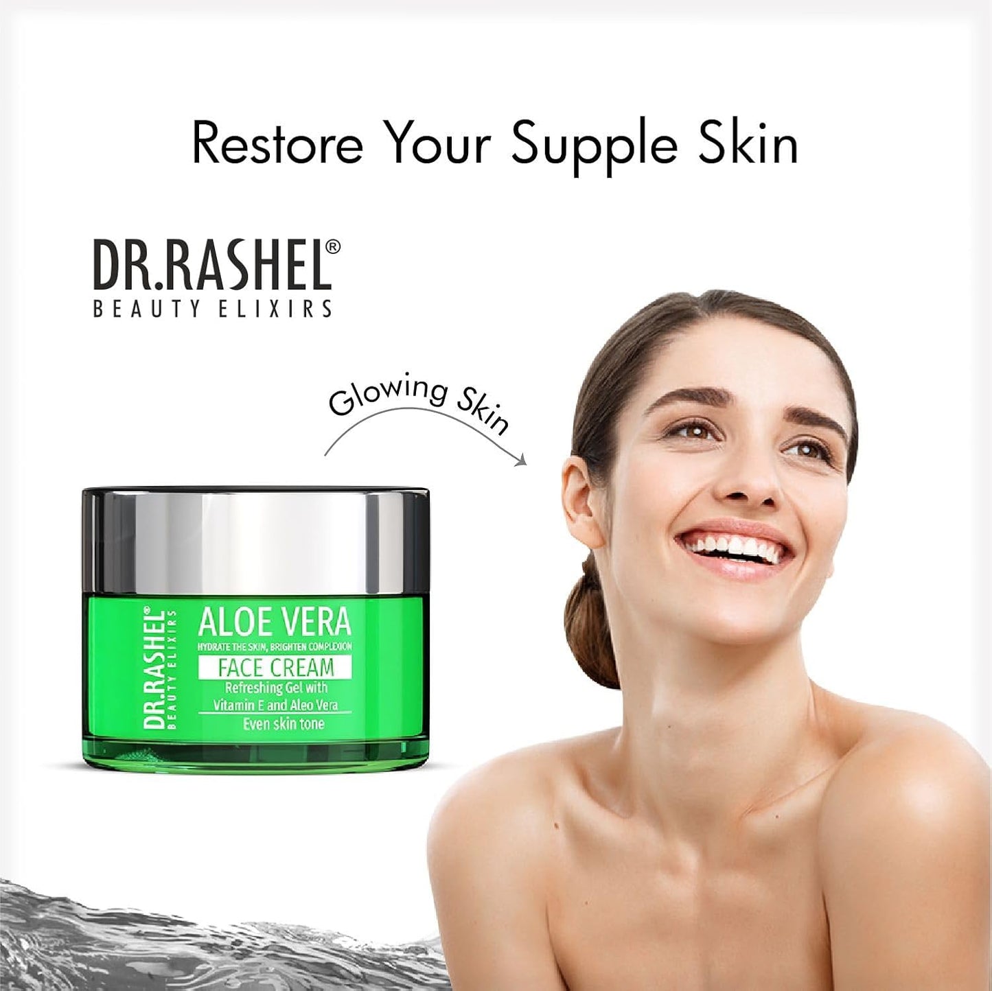 DR.RASHEL Aloe Vera Face Cream For Women and Men | All Skin Types |Soft and Healthy Skin | Repairing & Nourishment | Deep Hydration & Moisturization | 100% Vegan | Paraben Free
