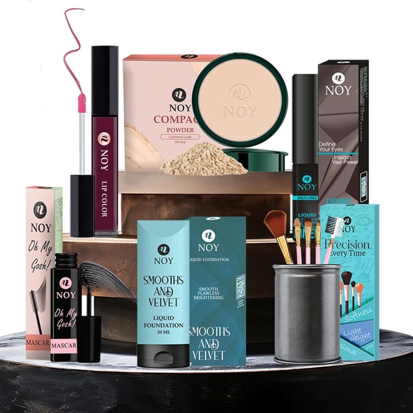 Noy Makeup Kit Party-Ready Makeup Set for the Festival Season Long Wear Formula Pack of 10#101