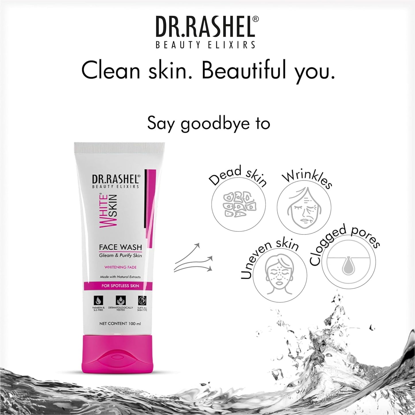 DR.RASHEL Vitamin C Nose Strips & White Skin Face Wash Combo For Radiant Complexion.