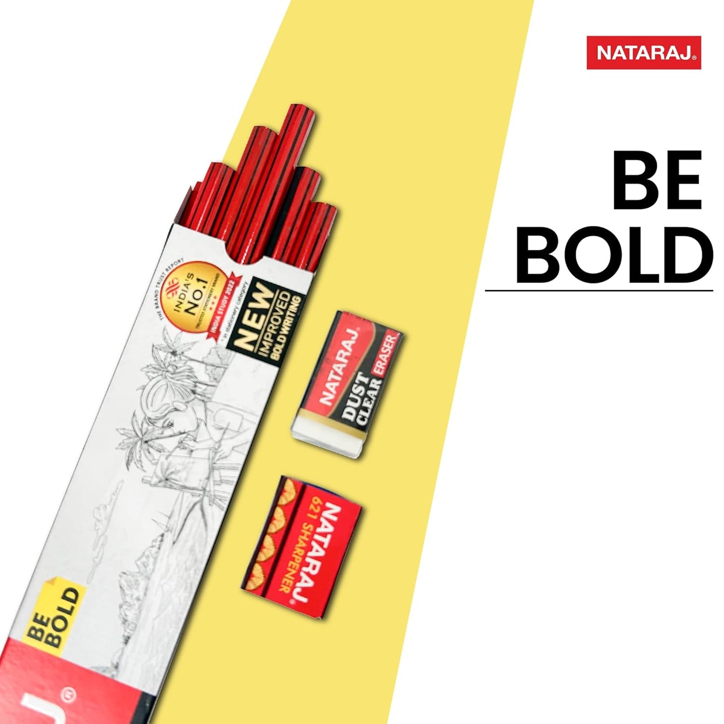 Nataraj 621 Pencils-Pack Of 10|Multicolor