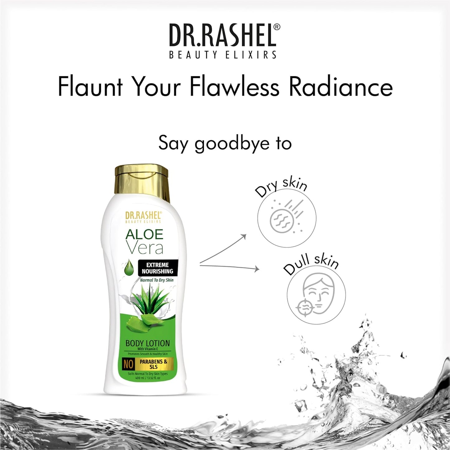 DR.RASHEL Aloe Vera Body Lotion For Men & Women (400 ML)