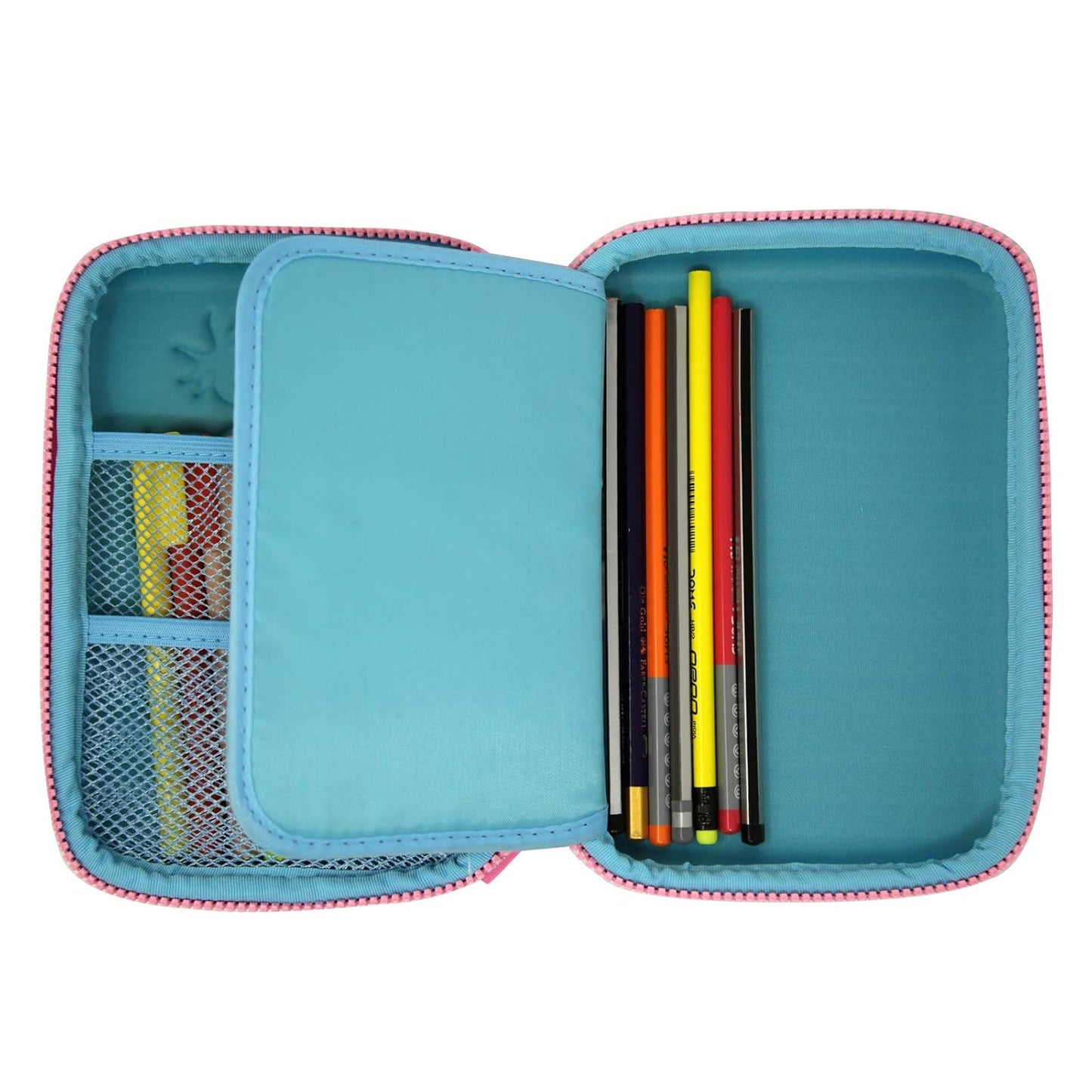 Smily Kiddos Sparkle Pencil Case - Narwhale Theme (Light Blue) School Pencil Cases For Boys&Girls|Birthday Return Gifts|Kids School Supplies|Kids School Stationery|Hardtop Pencil Cases