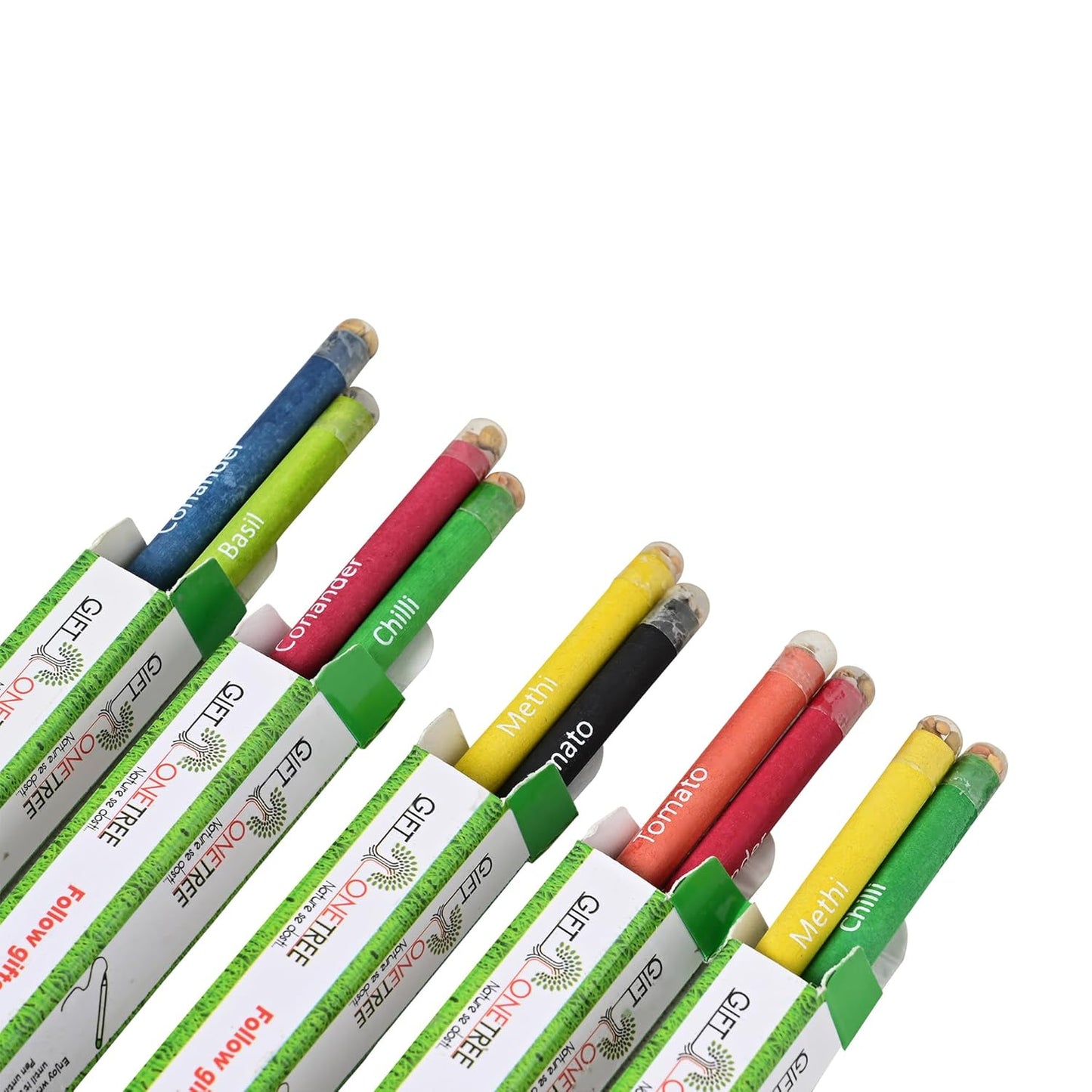 GIFTONETREE Eco Friendly Plantable Seed Pencils | Pencils in Box | Best for Distributing in School on Birthday | Return Gift (2 Pencils in Box, 15, count)