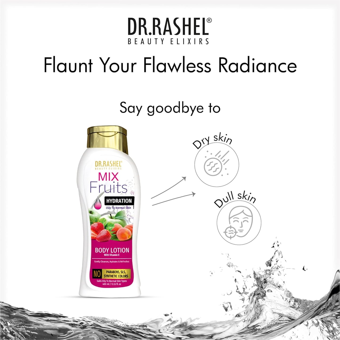 DR.RASHEL Mix Fruit Body Lotion For Men & Women (400 ML)
