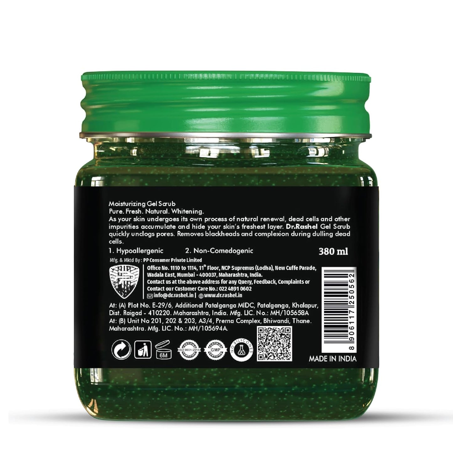 DR.RASHEL Aloe Vera Face & Body Gel Scrub for Men & Women all Skin Type 380ml | Aloevera Gel Scrub for Deep Exfoliation, Dead Skin Remover, Tan Removal & Blackhead Remover