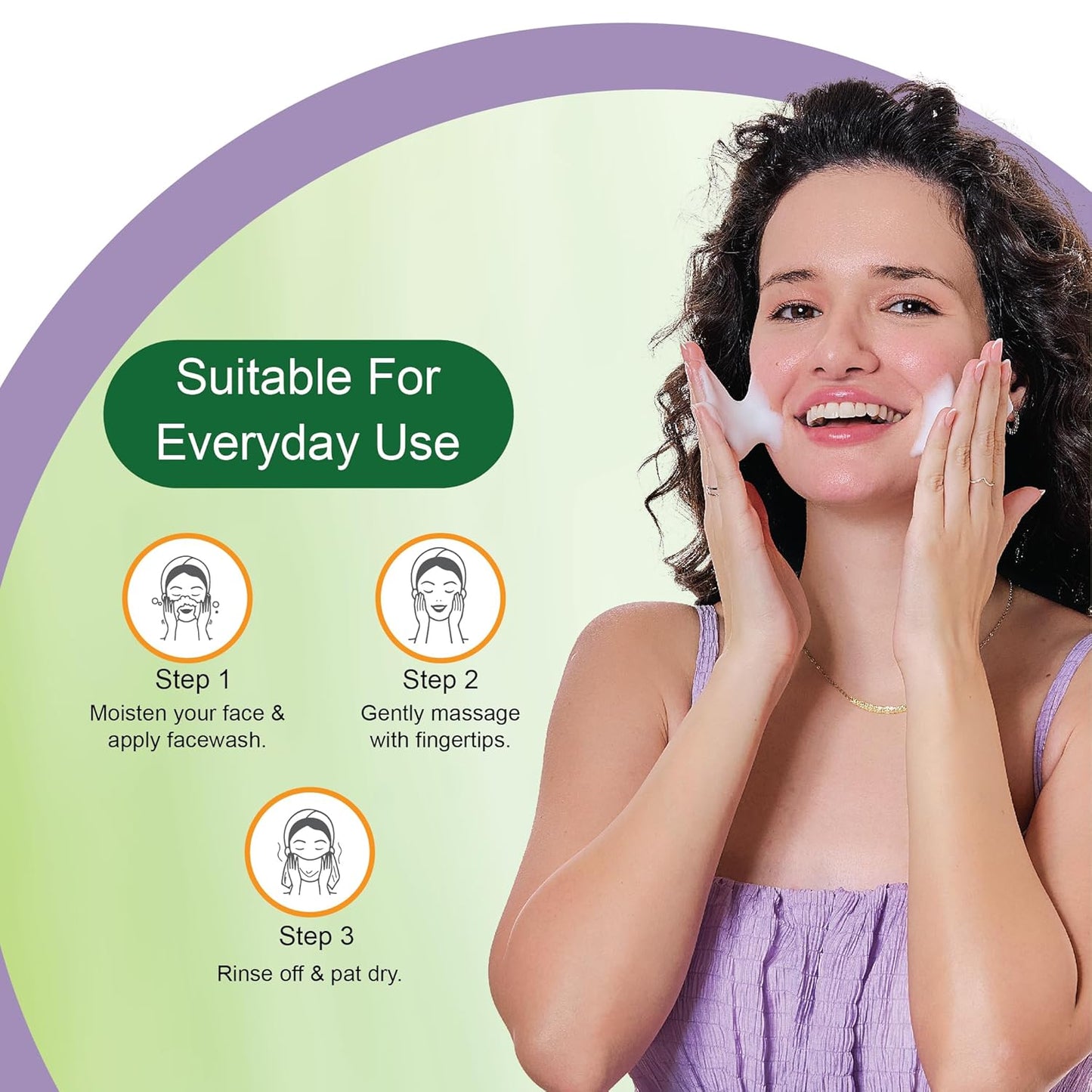 DR.RASHEL Neem Face Wash For Men & Women Concentrate for Deep Cleansing & Clove Purifying Face Wash With Active Neem Slices And Natural Ingredients | Anti-Bacterial | Anti-Fungal - 100 ML