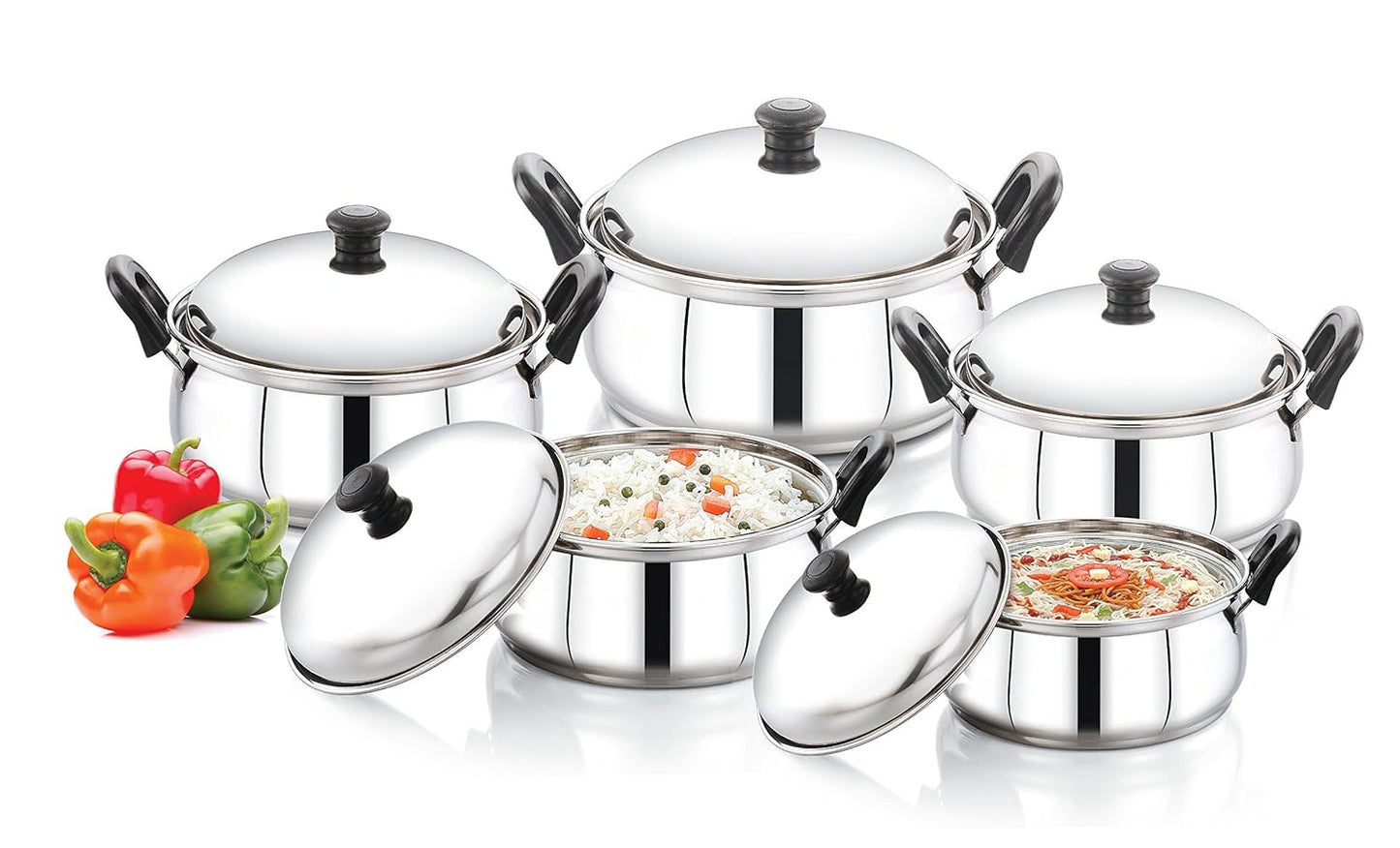 Pigeon - Kitchen Star 5pcs Stainless Steel Cook and Serve Handi Set