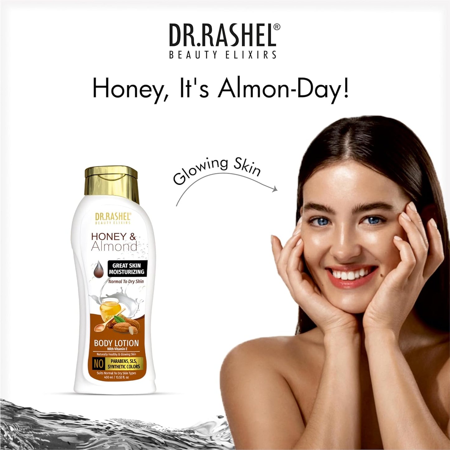 DR.RASHEL Honey & Almond Body Lotion For Men & Women (400 ML)