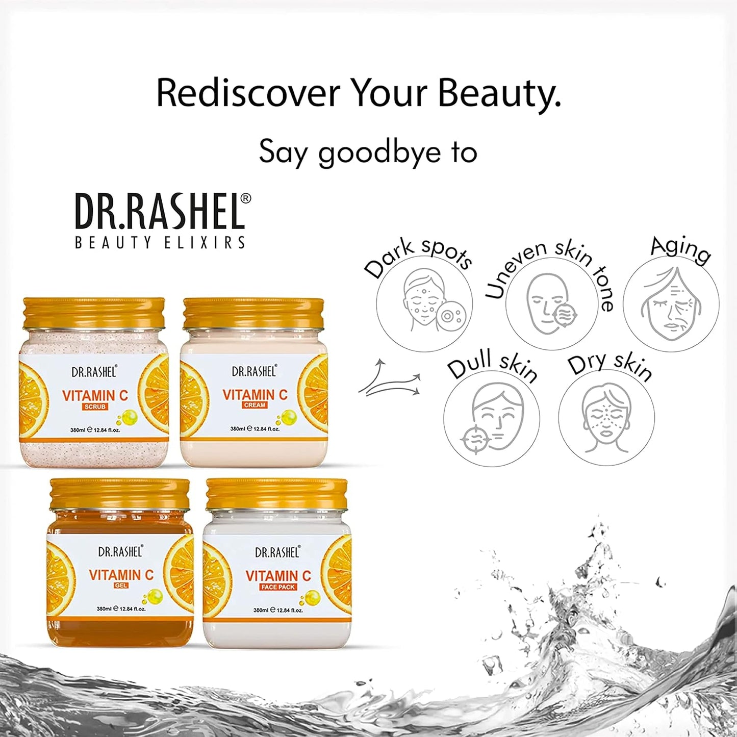 DR.RASHEL VITAMIN C PACK OF 4 (SCRUB, GEL, CREAM & FACEPACK)