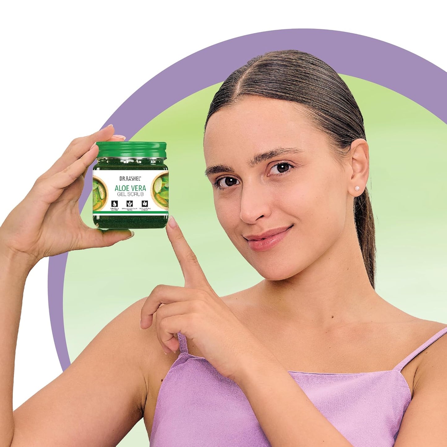 DR.RASHEL Aloe Vera Face & Body Gel Scrub for Men & Women all Skin Type 380ml | Aloevera Gel Scrub for Deep Exfoliation, Dead Skin Remover, Tan Removal & Blackhead Remover