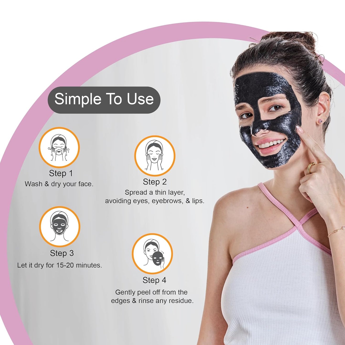 DR.RASHEL Charcoal Peel Off Mask For Men & Women (120ml) | Fights Pollution & Dirt | Removes Impurities & Acne | Deeply Detoxifies Skin | Pack of 1