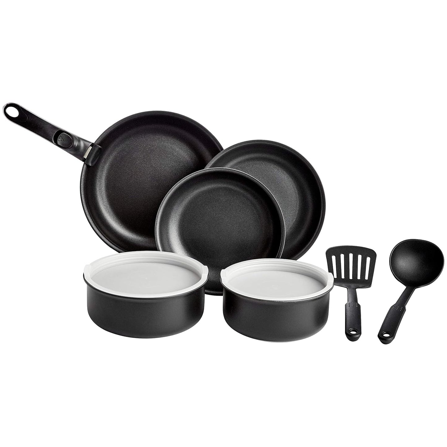 Cookware Set with Lids and Removable Handle -10 Piece (Without Induction Base)