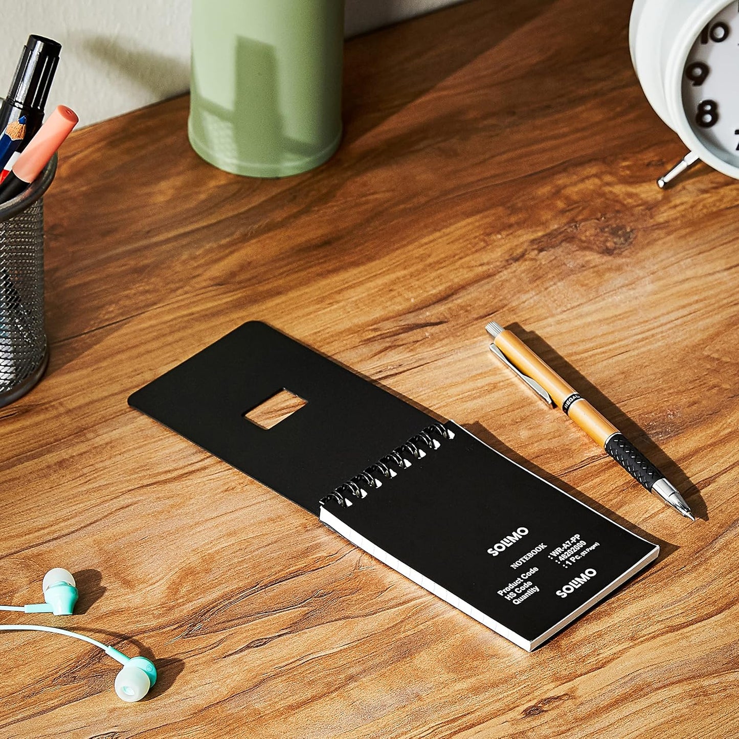 Solimo Wirebound Pocket Size Notebook, A7 Size, 90 Pages,Single Ruled, 70 GSM Paper