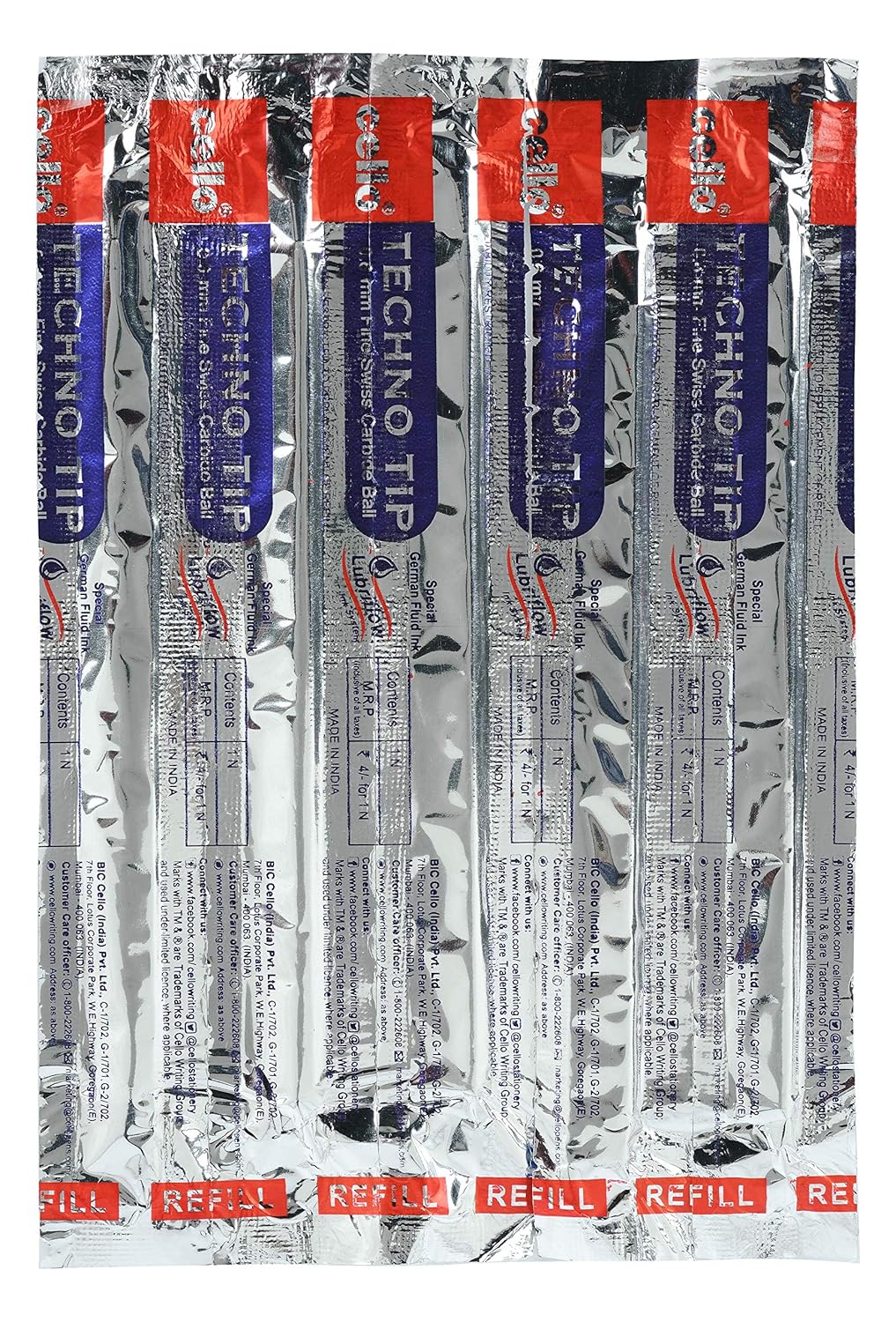 ello Technotip Ball Pen | Blue Ball Pens | Jar of 25 Units | Ball Pens for Students | Ball Point Pen Set | Writing Pens for School and Office Use Pens