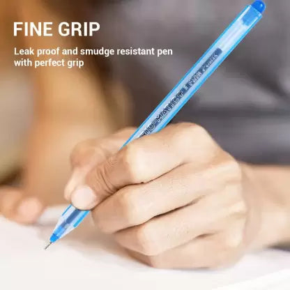 DOMS Fine Point Trio-Matic + Ball Point Pen Box Set | Lightweight, Smooth Writing Ball Pen (Pack of 60, Ink Color - Blue)