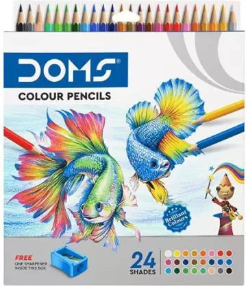 DOMS NA round Shaped Color Pencils (Set of 24, Multicolor)