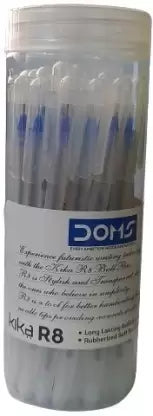 DOMS Kika R8 Ball Pen (Pack of 25, Ink Color - Blue)
