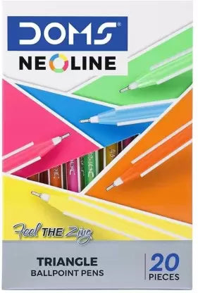 DOMS Neoline Ball Pen (Pack of 20, Ink Color - Blue)