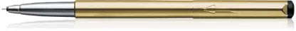 PARKER Vector Gold Roller Ball Pen & Ball Pen With Card Holder Pen Gift Set (Pack of 2, Ink Color - Blue)