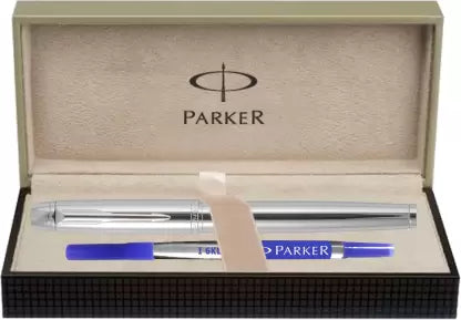 PARKER Odyssey Shiny Chrome Trim Roller Ball Pen (Ink Color - Blue)