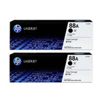 HP 88A Black Original LaserJet Toner Cartridge, 88A-2 (Pack of 2)