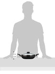 Solimo Aluminium 6 Piece Non-Stick Cookware Set with Detachable Handle| Granite Finish | Induction Base | Pfoa Free | HTR Exterior Coating | Black