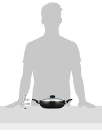 Solimo Aluminium 6 Piece Non-Stick Cookware Set with Detachable Handle| Granite Finish | Induction Base | Pfoa Free | HTR Exterior Coating | Black