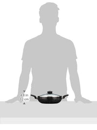 Solimo Aluminium 4 Piece Non-Stick Cookware Set with Detachable Handle | Granite Finish | Induction Base | Pfoa Free | HTR Exterior Coating | Black