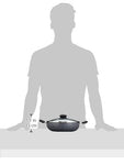 Solimo Aluminium 4 Piece Non-Stick Cookware Set | Granite Finish | Induction Base | Pfoa Free | HTR Exterior Coating | 25Cm Tawa, 22 Cm Kadai, 22Cm Fry Pan, 1 Glass Lid | Grey
