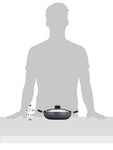 Solimo 6 Piece Non-Stick Cookware Set | Granite Finish | Induction Base | PFOA Free | HTR Exterior Coating | 25cm Tawa, 22 cm Kadai, 22cm Fry Pan, 1 Glass Lid & 2 Nylon Spatulas | Grey