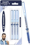LUXOR Schneider LX5 Technoroller| 0.5 mm tip| German Technology| 100% Liquid Ink Roller Ball Pen  (Pack of 3, Ink Color - Blue+Blue+Blue)