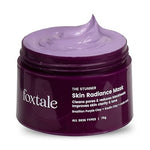 Foxtale De-Tan Face Mask for Glowing Skin| Clay Mask with Lactic Acid for Tan Removal, Reduction in Blackheads, Instant Brightening| New-Age Ubtan Face Pack for All Skin Types | Men & Women- 75g