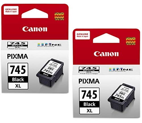 Canon Combo 745XL Twin Ink Cartridge [Set of 2 Cartridge] with  3in1 Multi-Function Mobile Phone Stand Stylus Pen Anti-Metal Texture Rotating Ballpoint Pen (Very Colors)