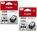 Canon Combo 745XL Twin Ink Cartridge [Set of 2 Cartridge] with  3in1 Multi-Function Mobile Phone Stand Stylus Pen Anti-Metal Texture Rotating Ballpoint Pen (Very Colors)