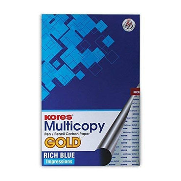 Kores Pen/Pencil Carbon Paper, Multicopy Blue - Pack of 100 Sheets