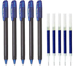 Pentel EnerGel 0.7mm Metal Tip (EnerGel Pen Blue 5 & LR7 Refill Blue 5) By DTL Company