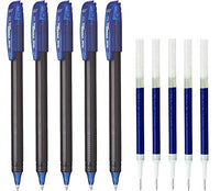 Pentel EnerGel 0.7mm Metal Tip (EnerGel Pen Blue 5 & LR7 Refill Blue 5) By DTL Company