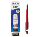 Epson 012 Ecotank Gray Ink Bottle 70ML C13T07K598 with 3in1 Multi-Function Mobile Phone Stand, Stylus Pen, Anti-Metal Texture Rotating Ballpoint Pen (Very Colors)