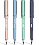 Hari Patra Everlasting Pencil Infinite Pencil,Infinity Pencil With Eraser,Inkless Magic Pencils,Portable Reusable Erasable Writing Pencil(Pack Of 4),Blue