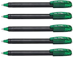 Pentel EnerGel BL-417, Green ink Pen, Combo of 05pcs, Roller Gel Pen, 0.7mm Medium Point, (Made In Japan), Cap-Off Mechanism (Free Key-Chain)
